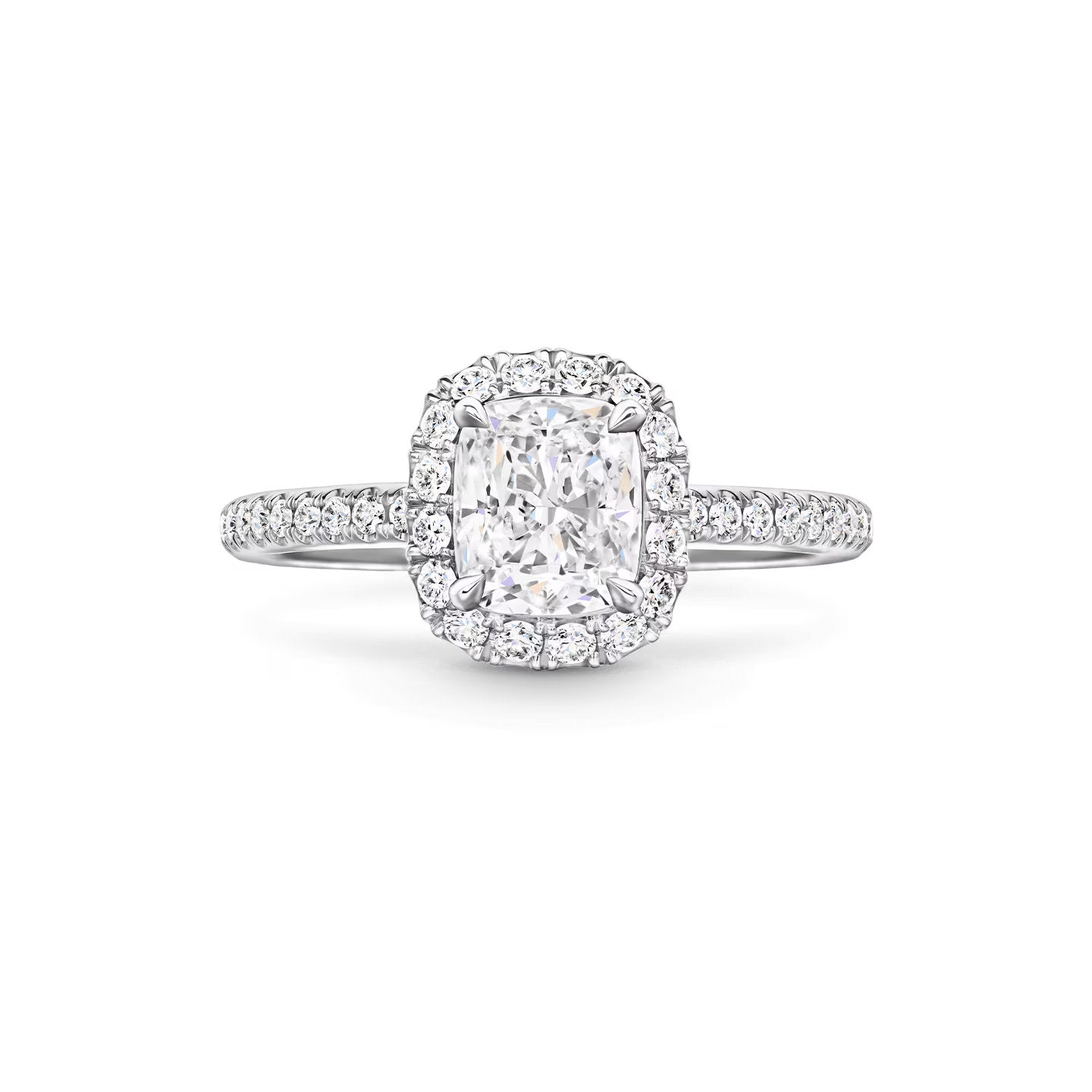 Carave Paris The One Cushion Cut Diamond Micropavé Engagement Ring
