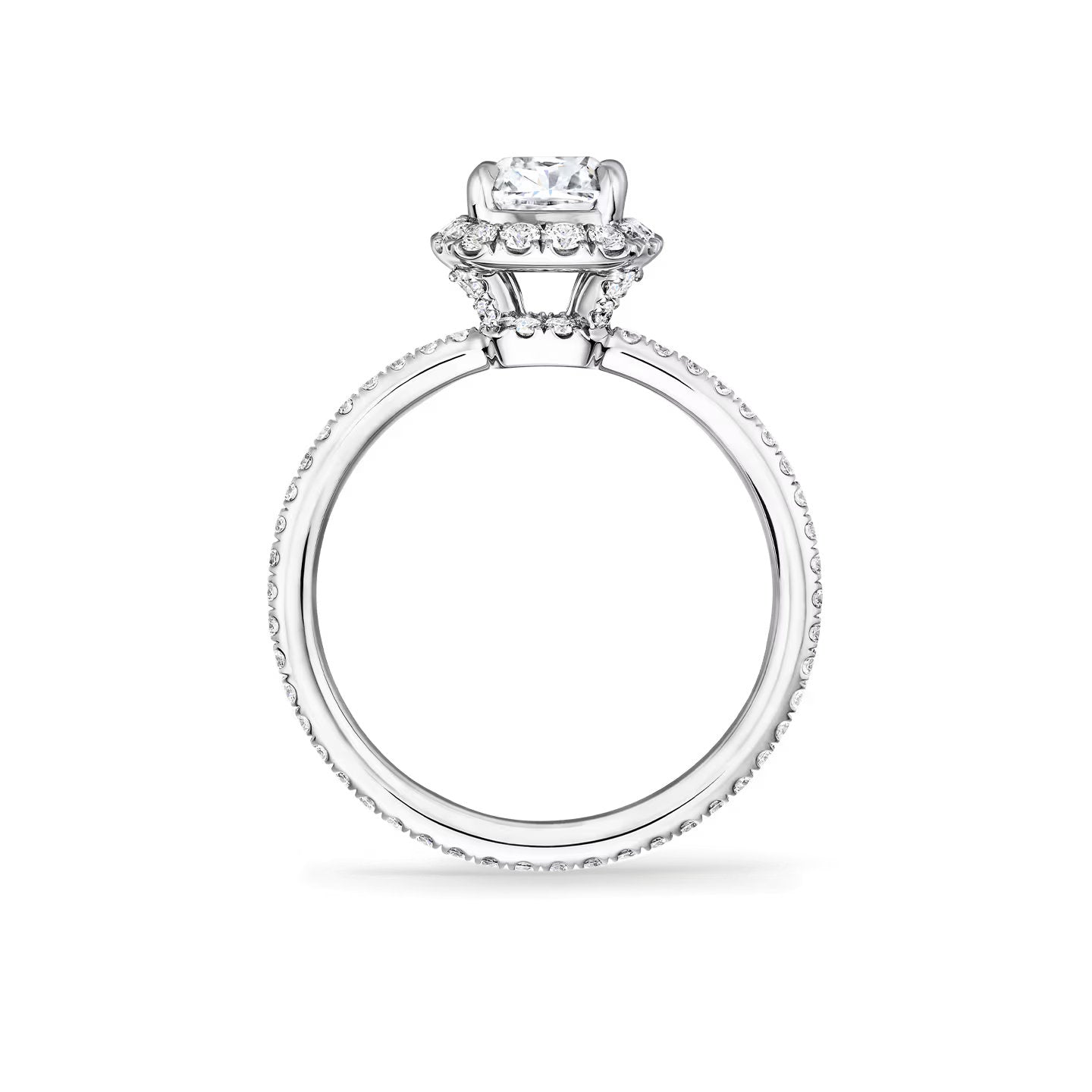 Carave Paris The One Cushion Cut Diamond Micropavé Engagement Ring