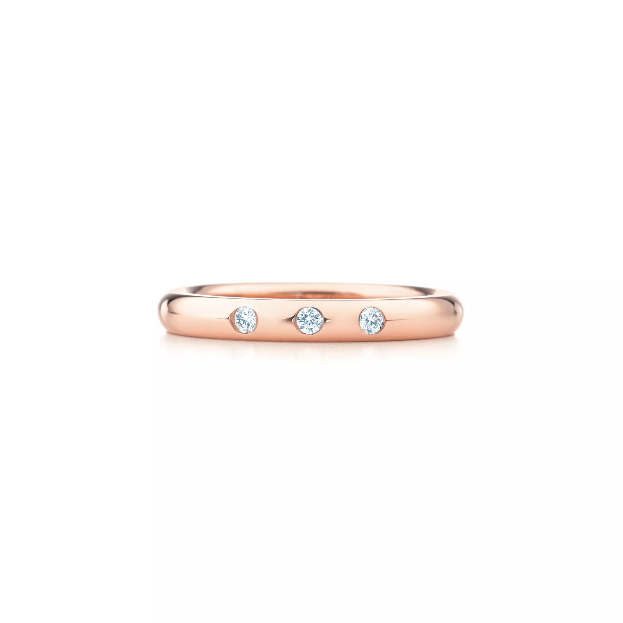 Carave Paris Three Stone Bezel Diamond Band Ring