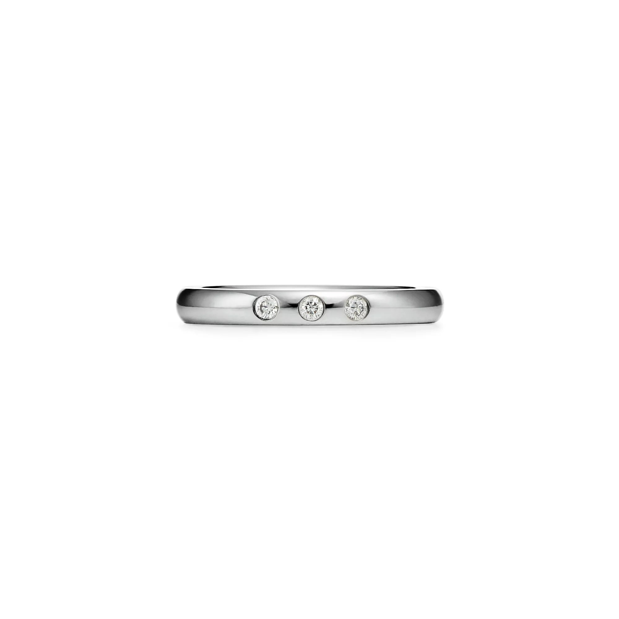Carave Paris Three Stone Bezel Diamond Band Ring