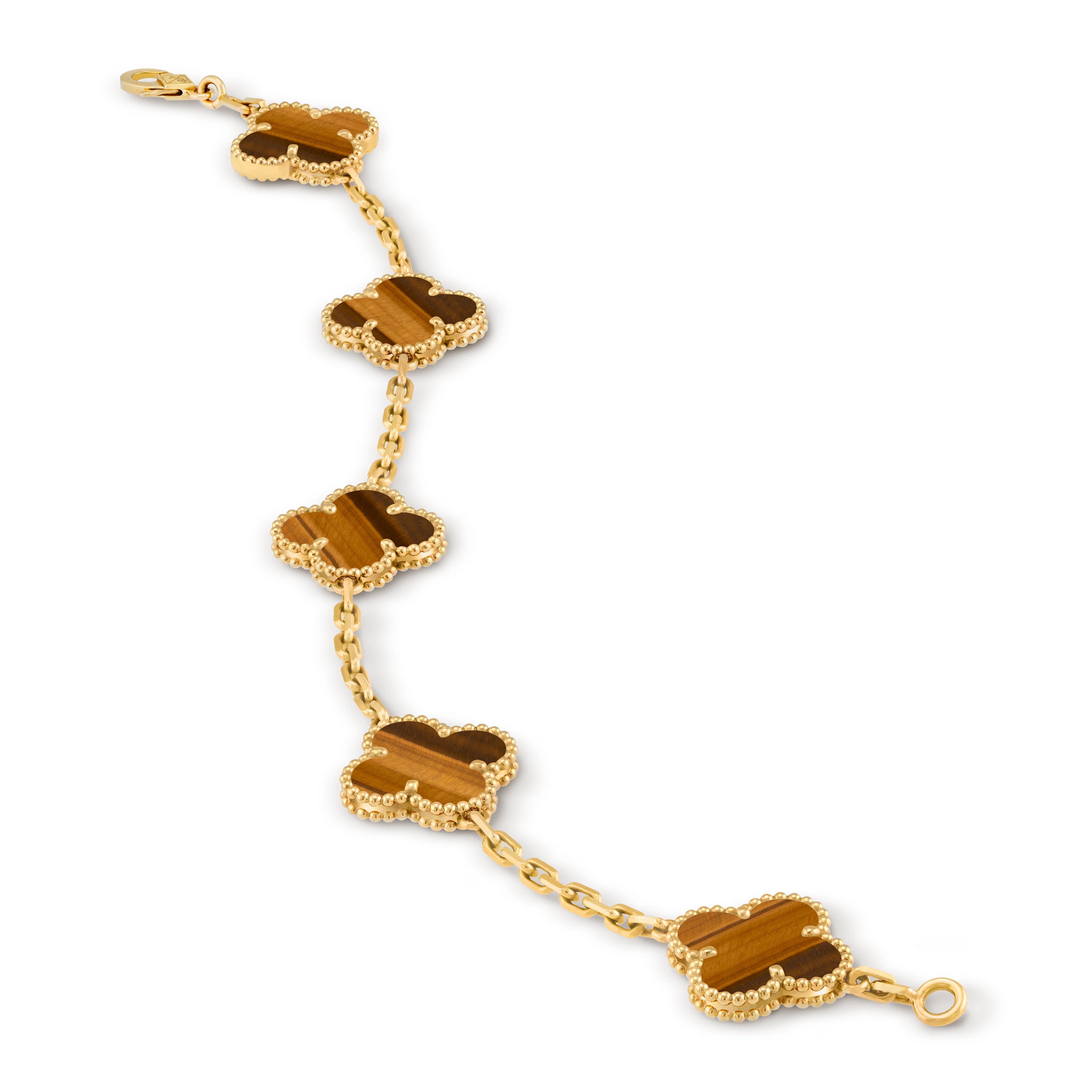 Carave Paris Tiger Eye Alhambra Motif Bracelet