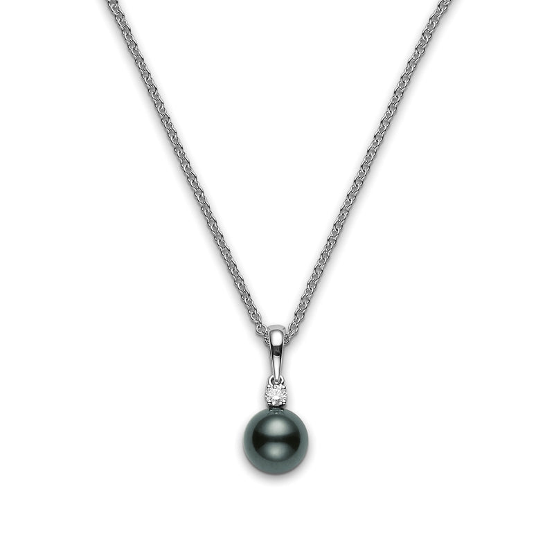 Carave Paris Timeless Black Pearl Solitaire Pendant Necklace