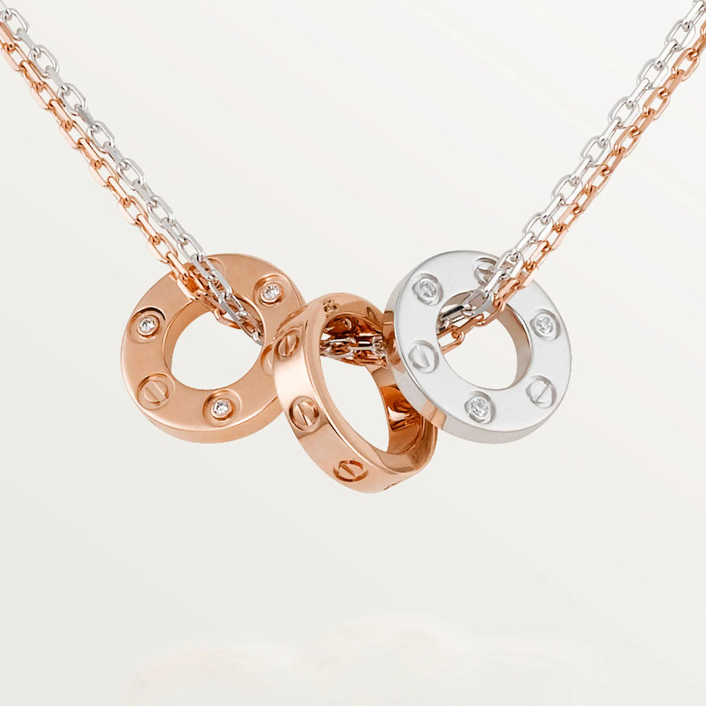 Carave Paris Trinity Love Circle Pendant Necklace
