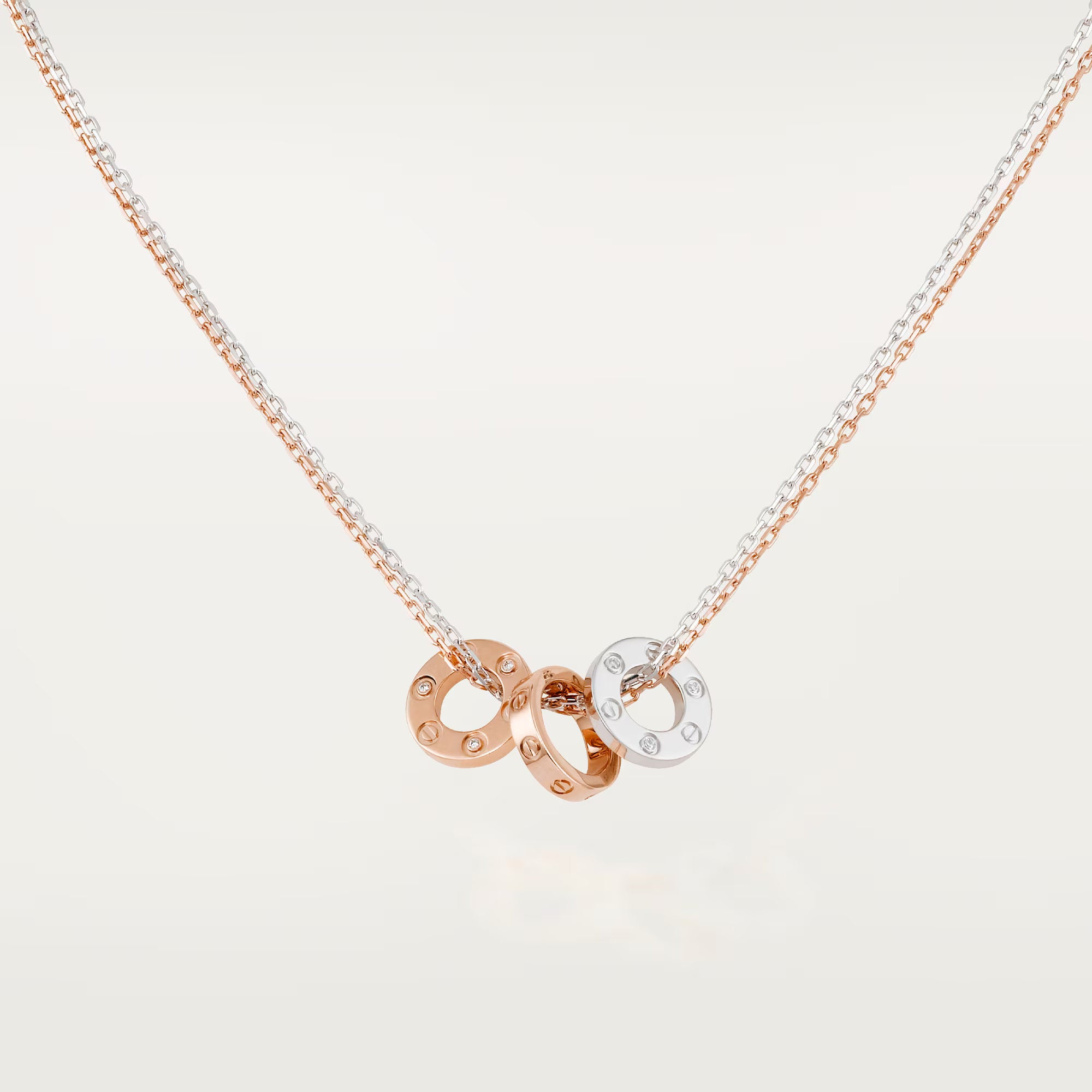 Carave Paris Trinity Love Circle Pendant Necklace