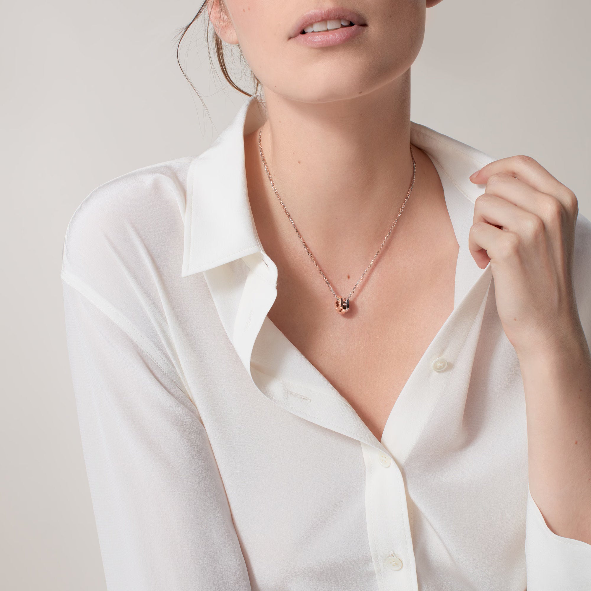 Carave Paris Trinity Love Circle Pendant Necklace