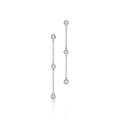 Carave Paris Triple Bezel Crystal Chain Drop Earrings