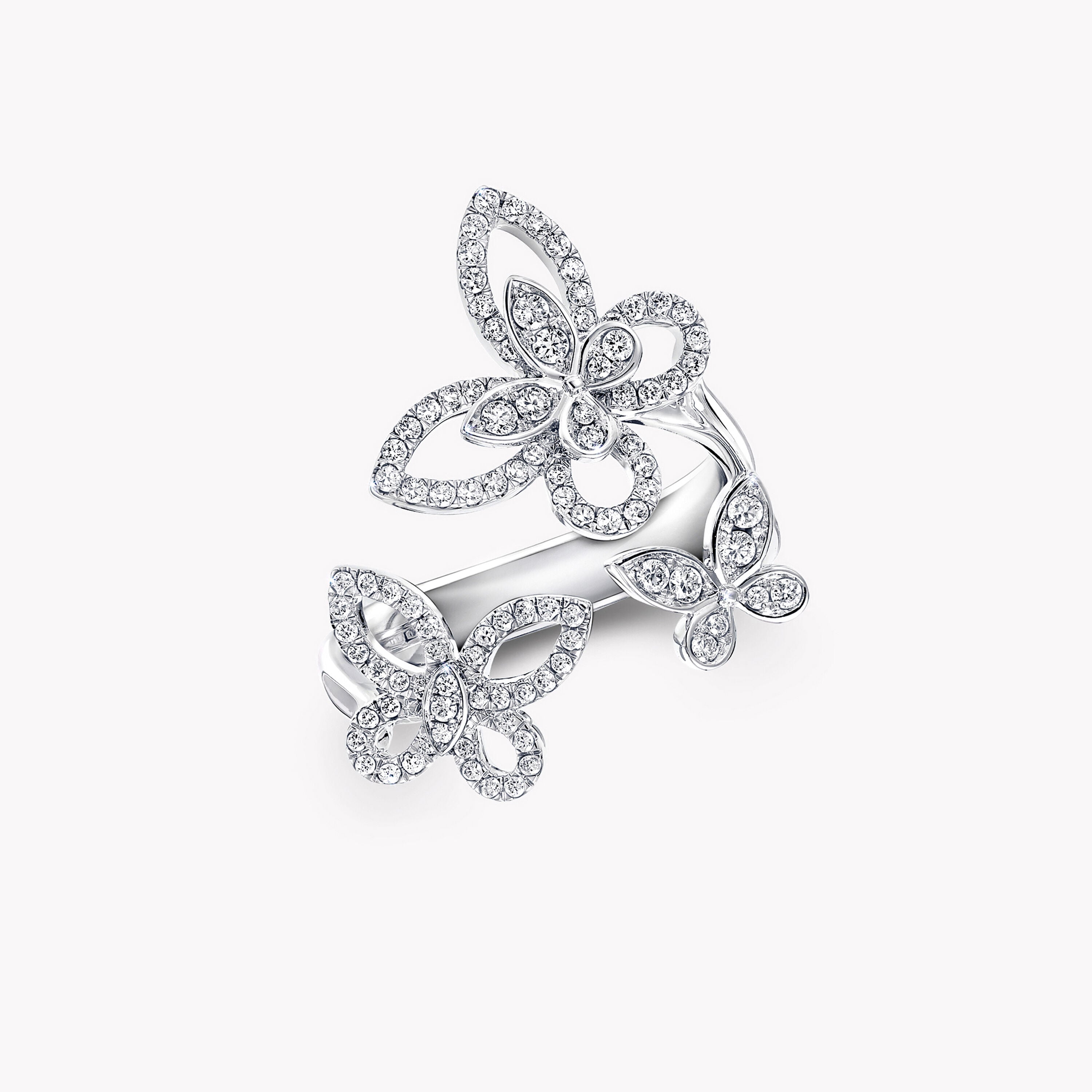Carave Paris Triple Butterfly Diamond Open Ring