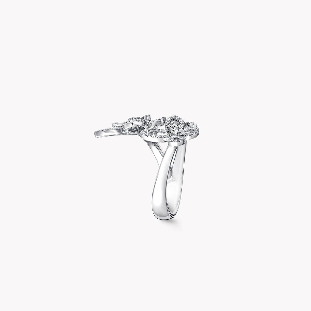 Carave Paris Triple Butterfly Diamond Open Ring