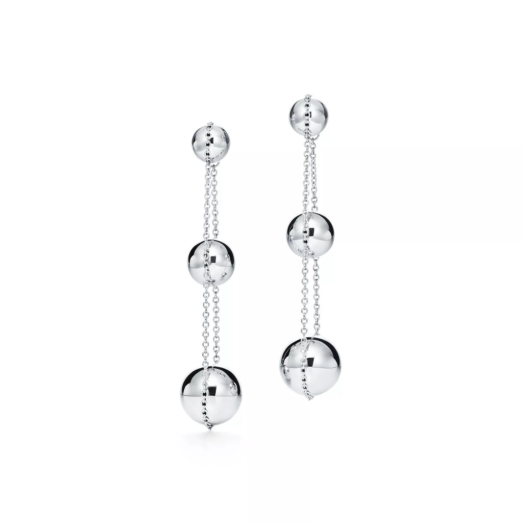 Carave Paris Triple Orb Chain Drop Earring