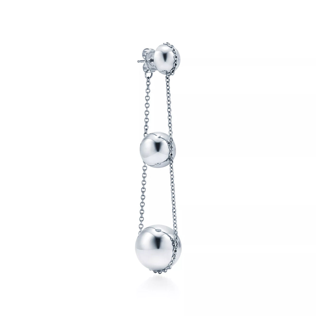 Carave Paris Triple Orb Chain Drop Earring