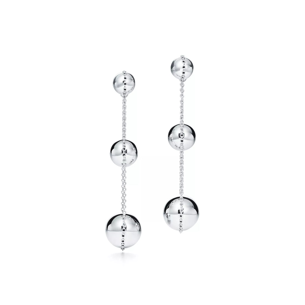 Carave Paris Triple Orb Chain Drop Earring