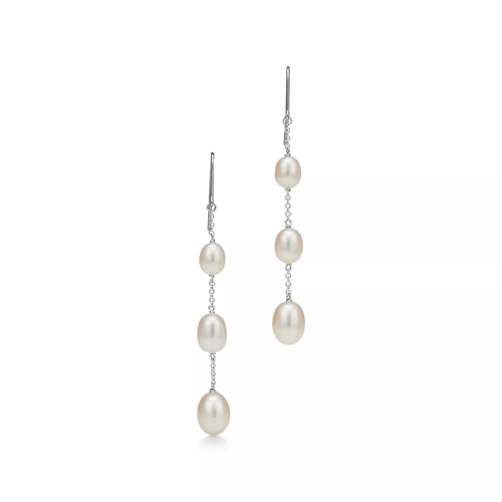 Carave Paris Triple Pearl Chain Drop Earring