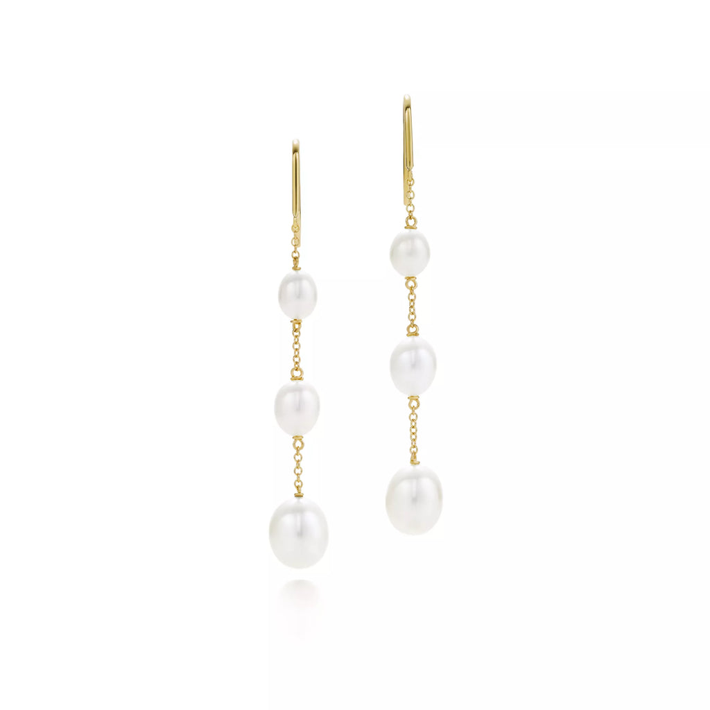 Carave Paris Triple Pearl Chain Drop Earring