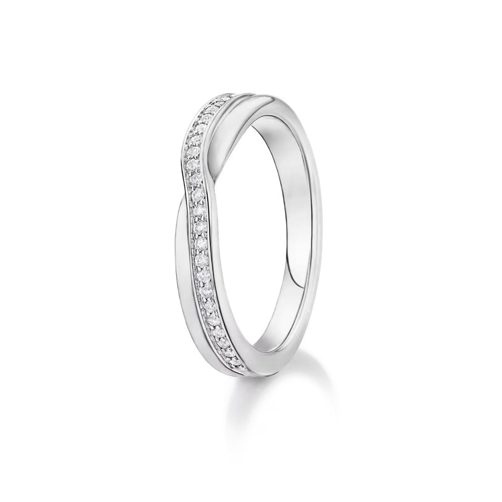 Carave Paris Tryst Single Row Micropavé Diamond Wedding Band