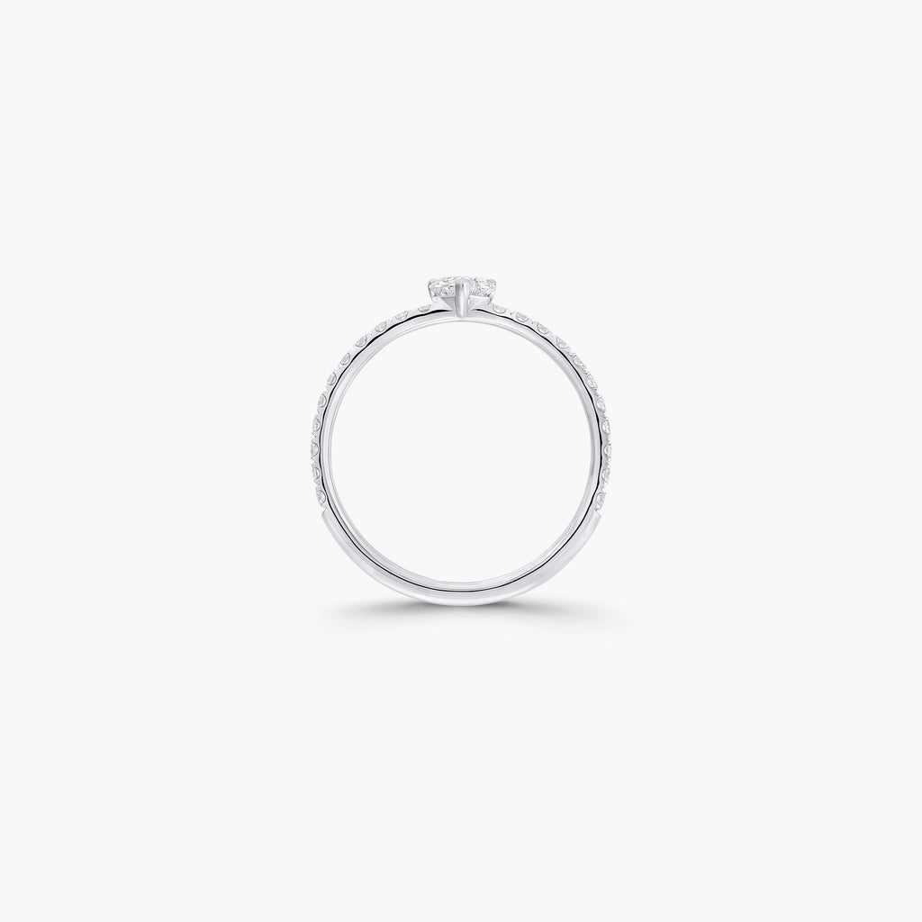 Carave Paris Twisted Diamond Solitaire Ring