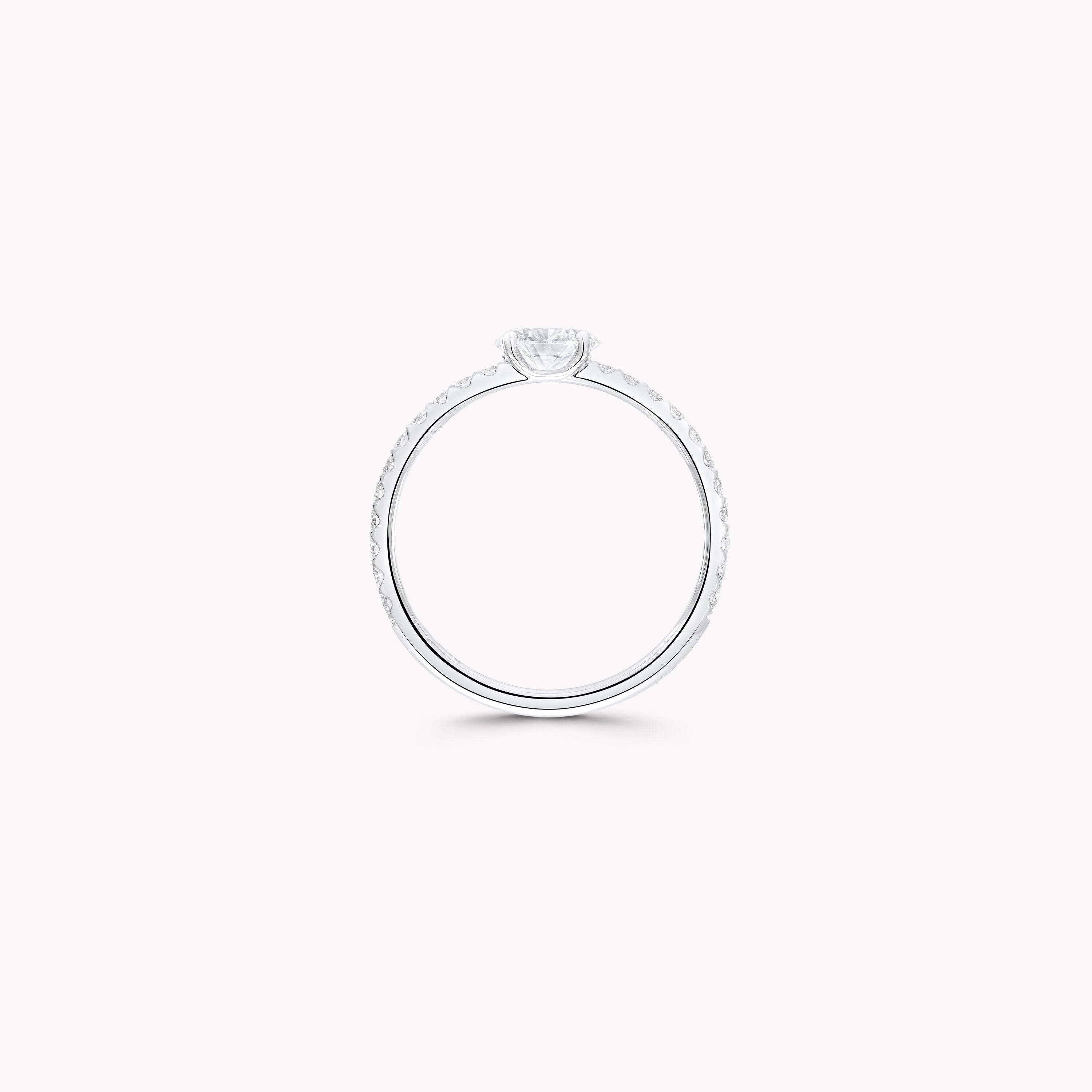 Carave Paris Twisted Pavé Diamond Solitaire Ring