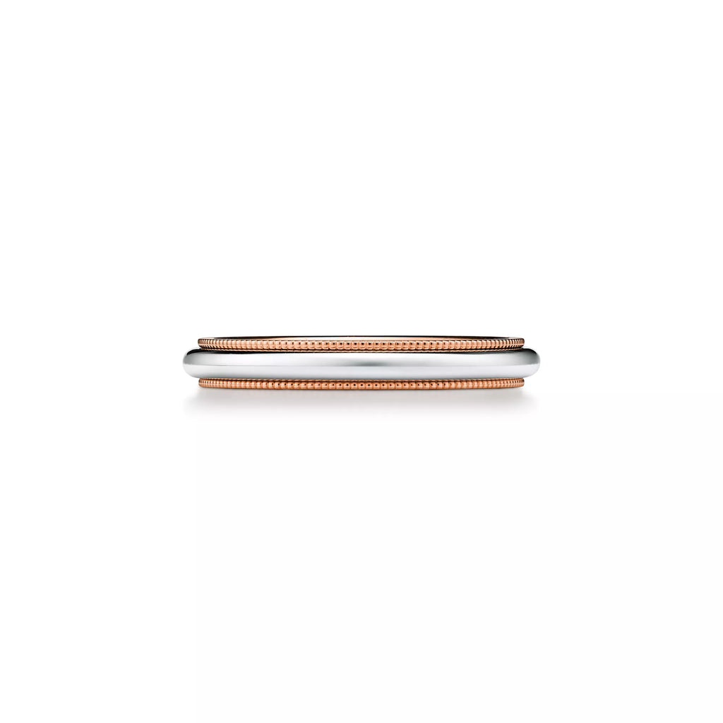 Carave Paris Two Tone Milgrain Wedding Band
