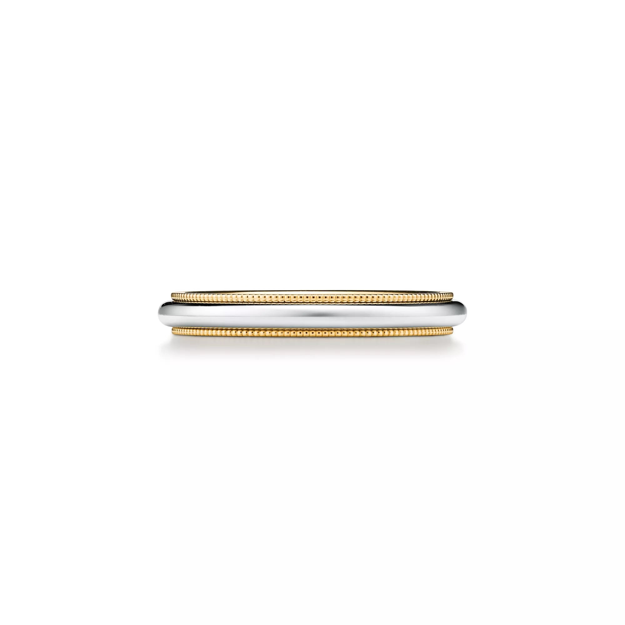 Carave Paris Two Tone Milgrain Wedding Band