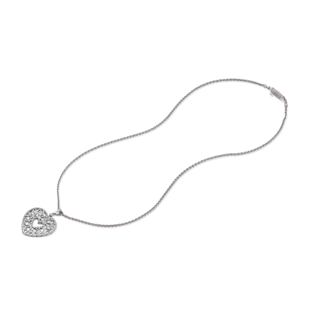 Carave Paris Victorian Heart Filigree Pendant Necklace