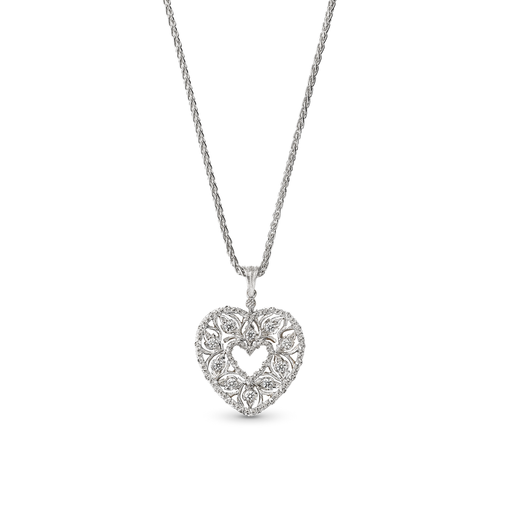 Carave Paris Victorian Heart Filigree Pendant Necklace