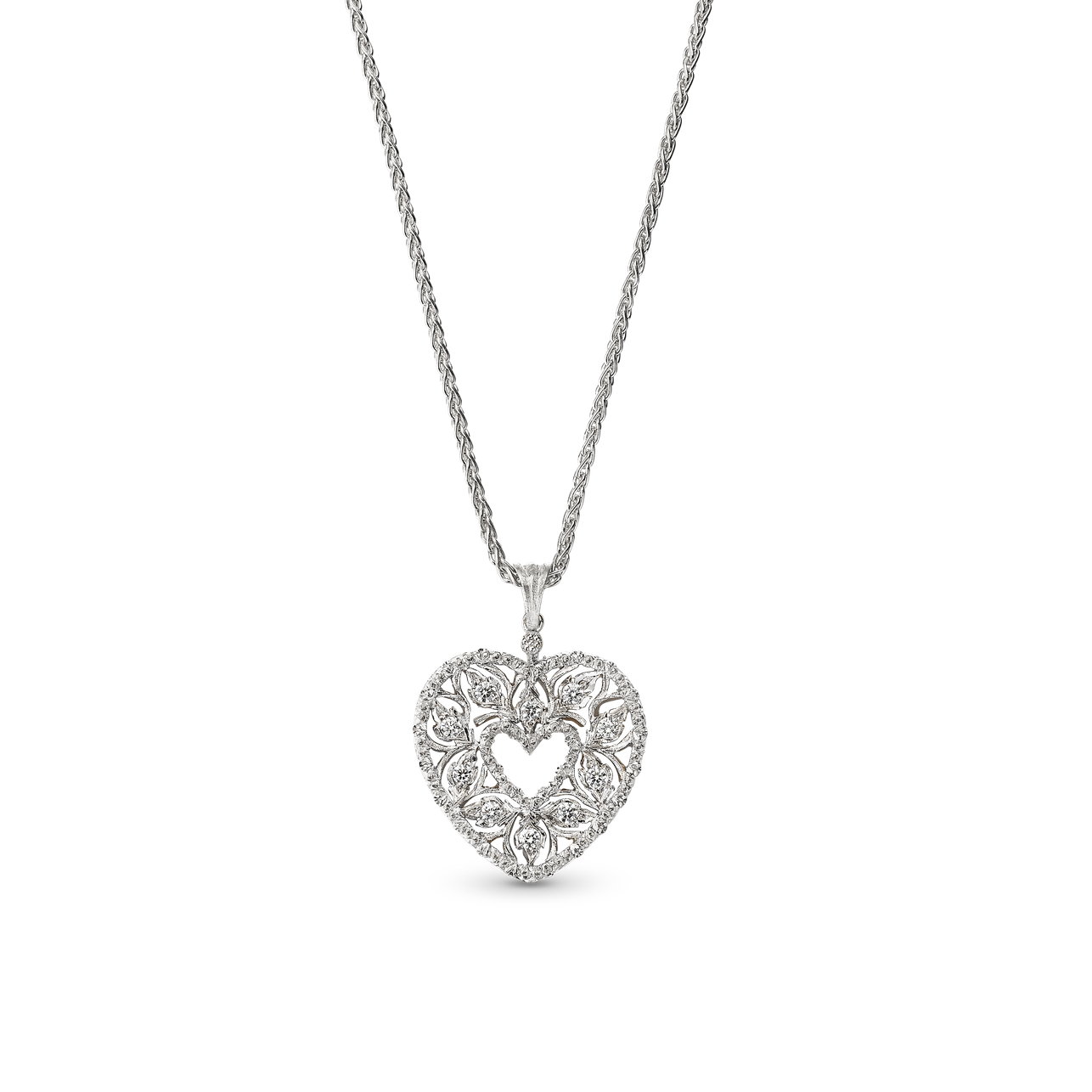 Carave Paris Victorian Heart Filigree Pendant Necklace