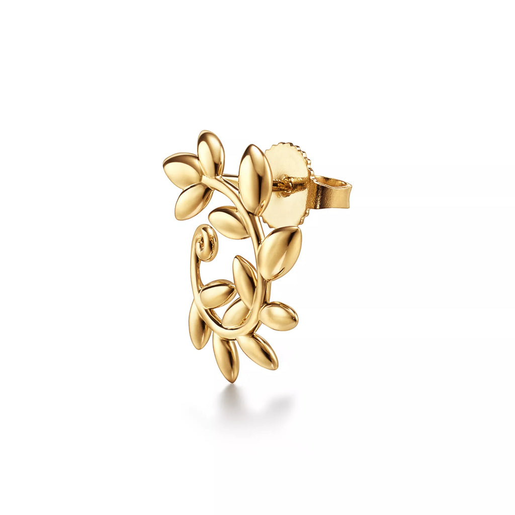 Carave Paris Vine Spiral Leaf Stud Earrings