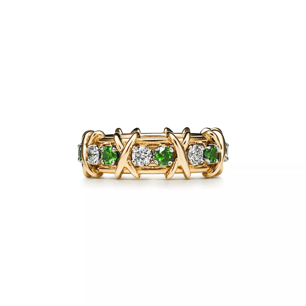 Carave Paris X Link Green Gemstone Eternity Ring