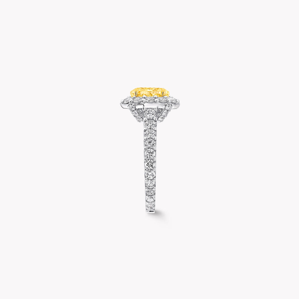 Carave Paris Yellow Oval Halo Diamond Ring