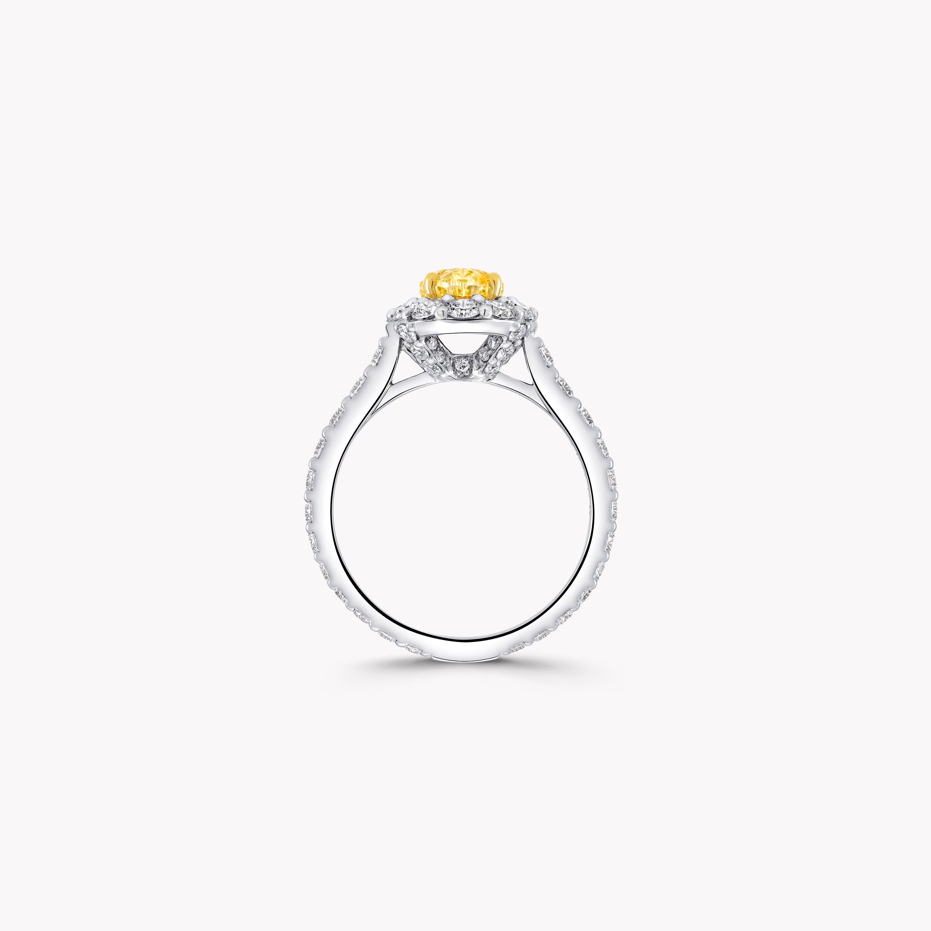 Carave Paris Yellow Oval Halo Diamond Ring