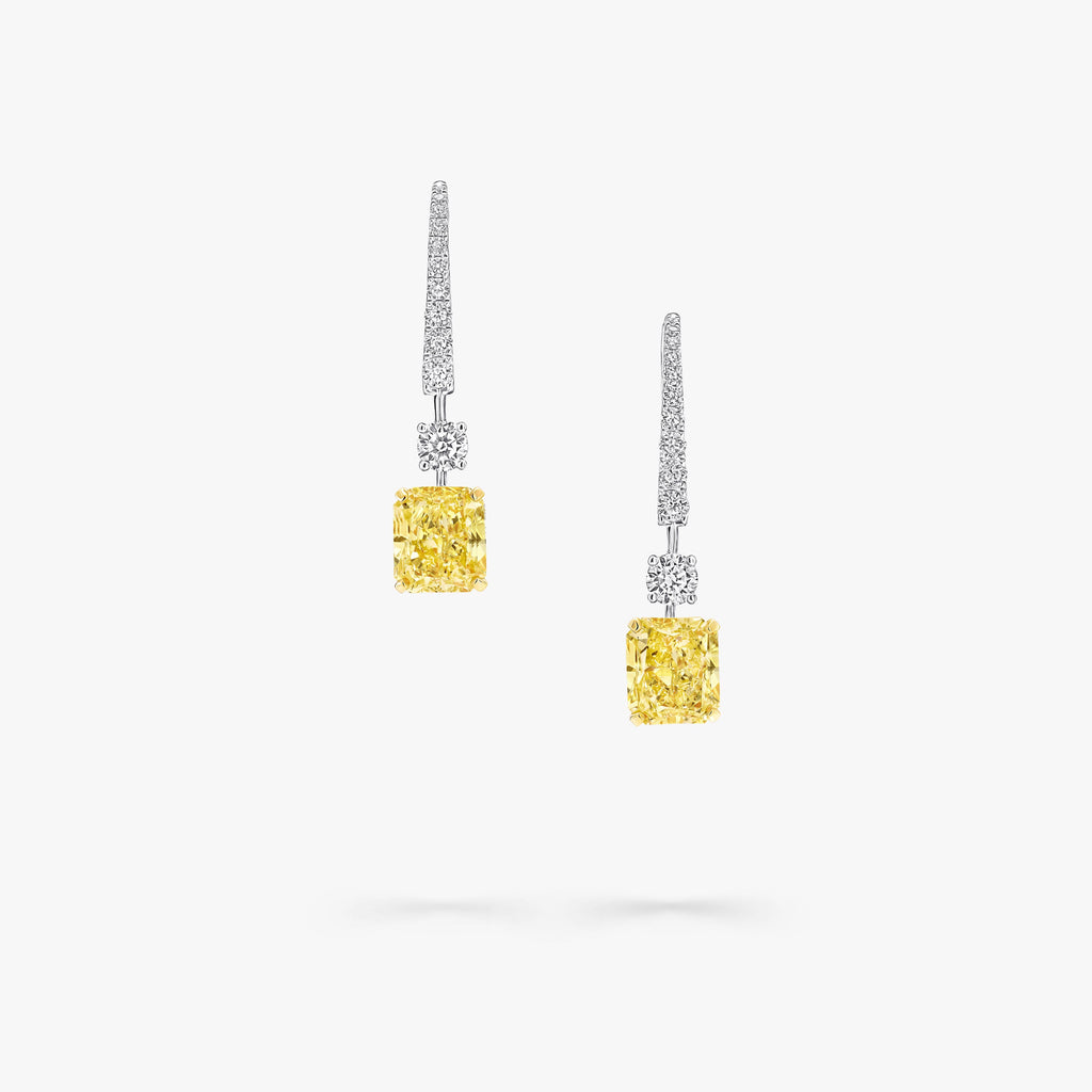 Carave Paris Yellow Radiant Drop Earrings