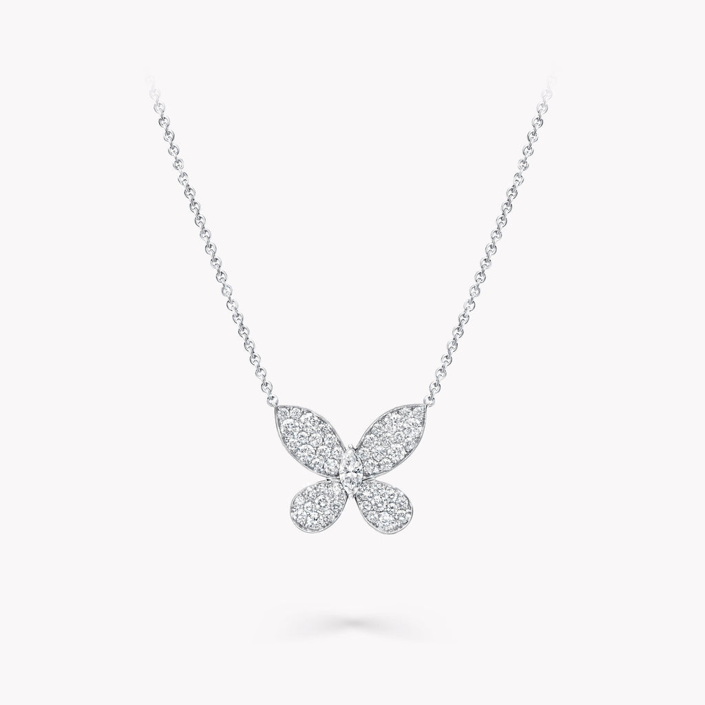 Carave Paris Mini Butterfly Diamond Pendant Necklace
