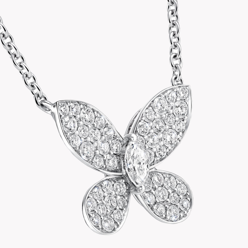 Carave Paris Mini Butterfly Diamond Pendant Necklace