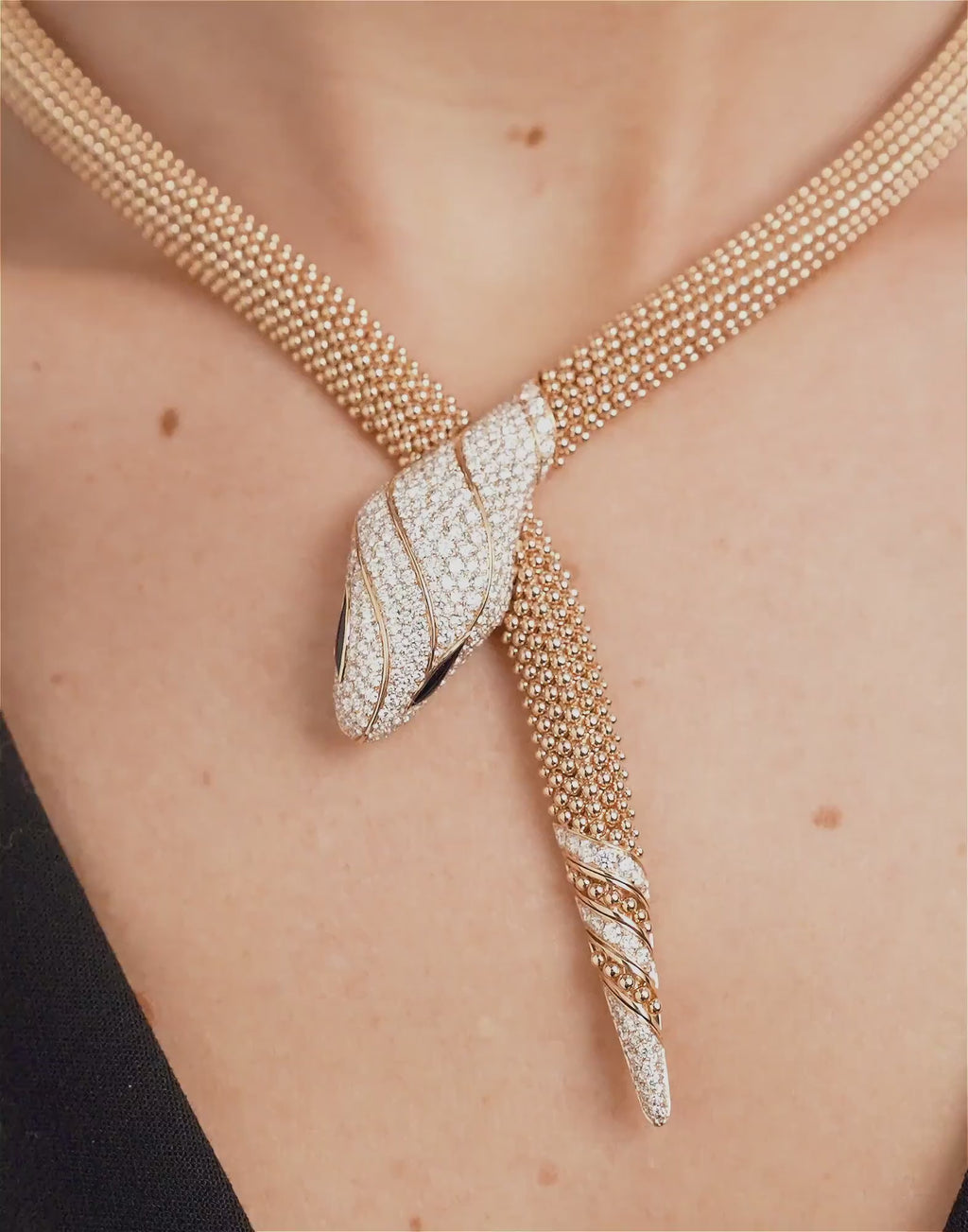 Carave Paris Serpenti Pavé Wrap Collar Necklace