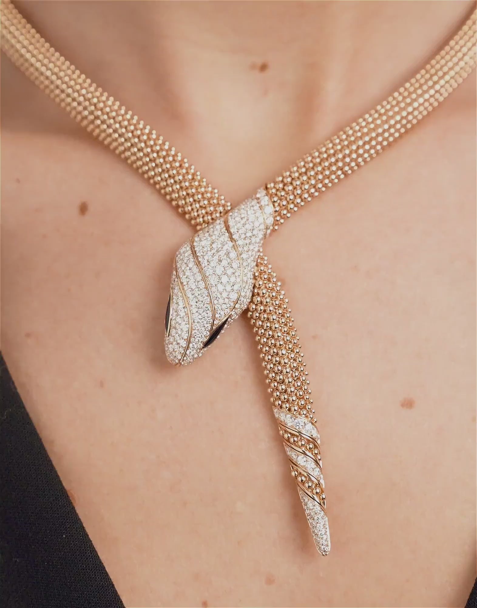 Carave Paris Serpenti Pavé Wrap Collar Necklace
