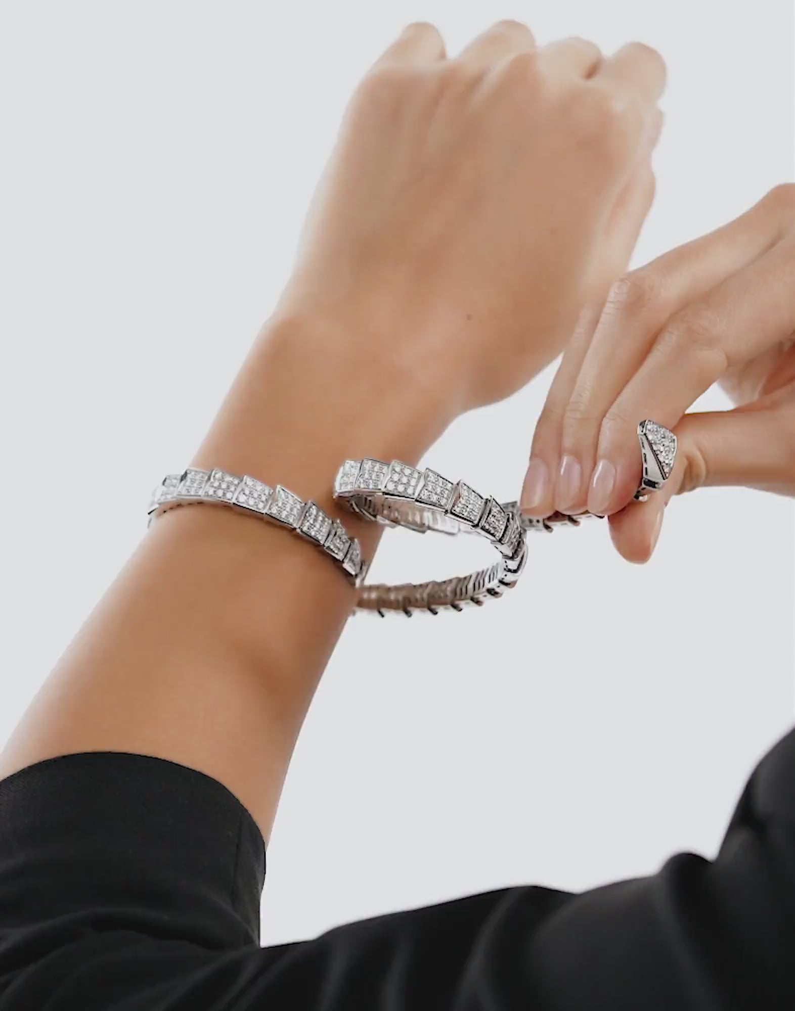 Carave Paris Pavé Diamond Triple Wrap Bracelet