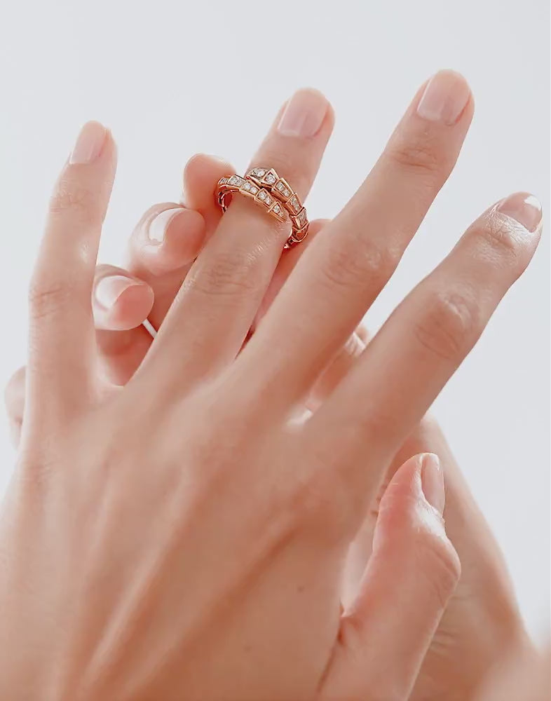 Carave Paris Pavé Serpentine Wrap Band Ring