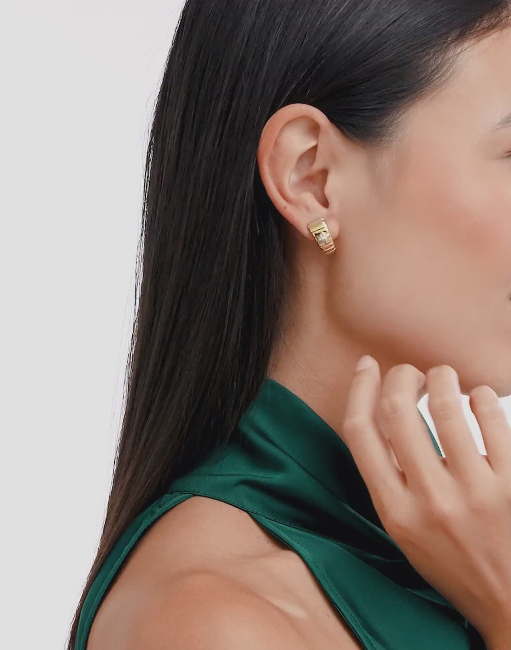 Carave Paris Serpenti Viper Hoop Earrings in Yellow Gold