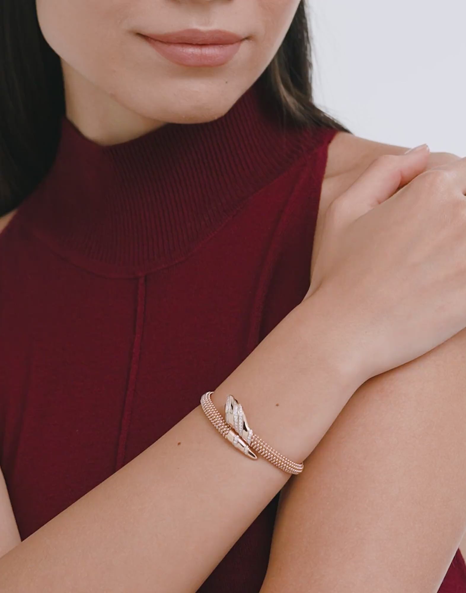 Carave Paris Serpente Beaded Diamond Wrap Bracelet