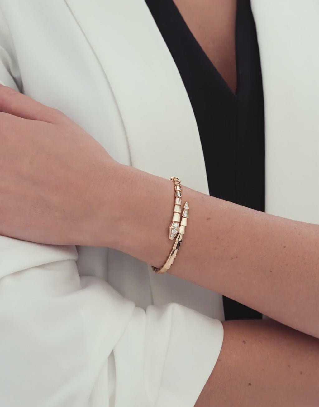 Carave Paris Serpente Slim Diamond Wrap Bracelet