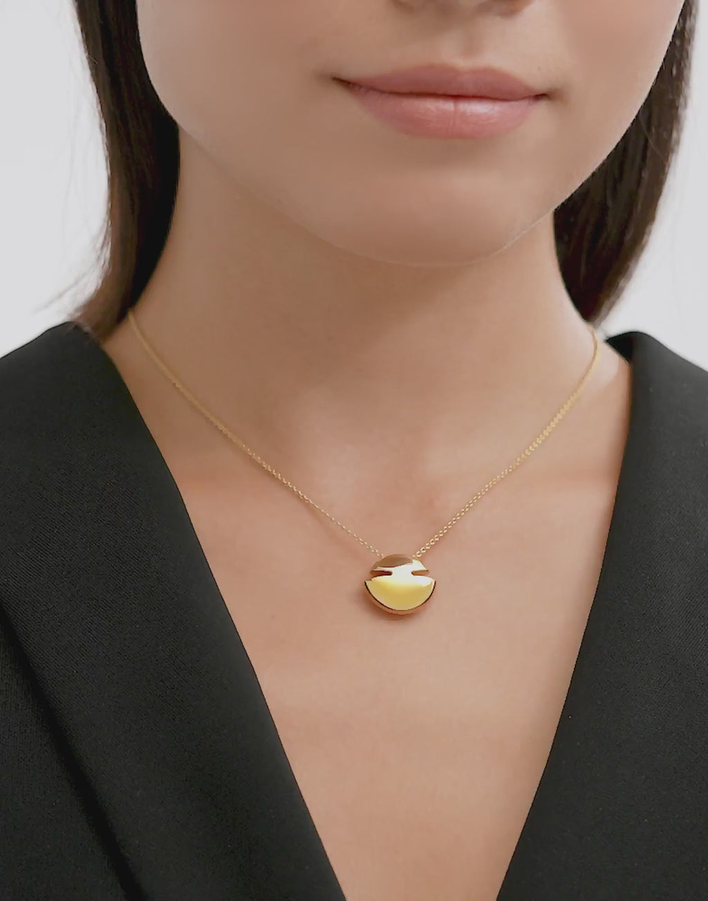 Carave Paris Modern Sculptural Orb Pendant Necklace