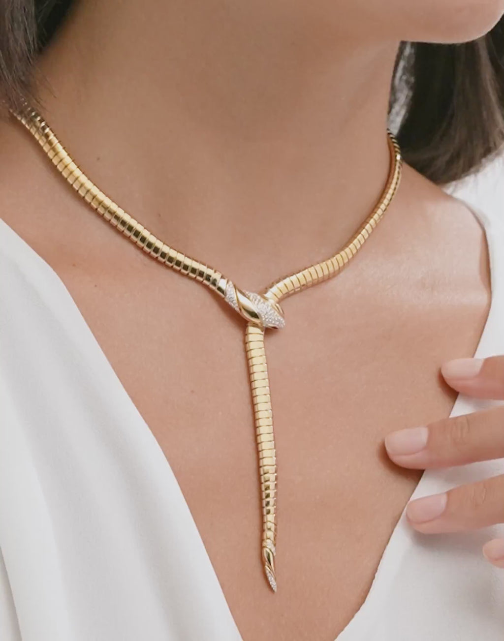 Carave Paris Serpentine Y Drop Collar Necklace
