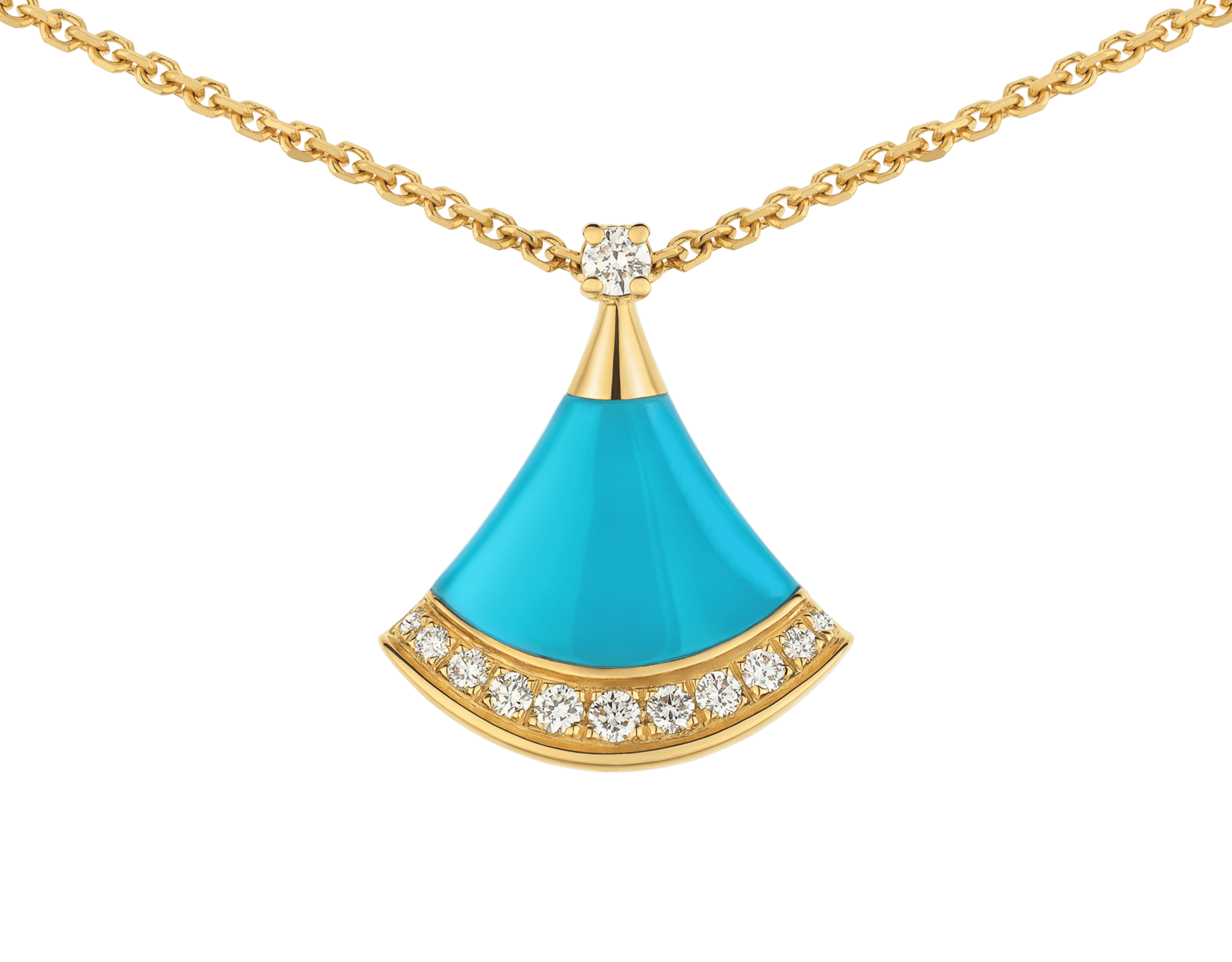Carave Paris Diva Fan Onyx Diamond Pendant Necklace in Rose Gold