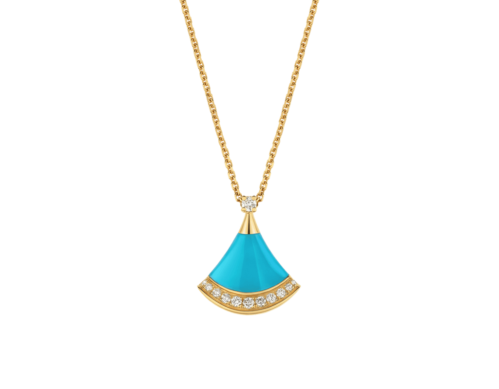 Carave Paris Diva Fan Onyx Diamond Pendant Necklace in Rose Gold