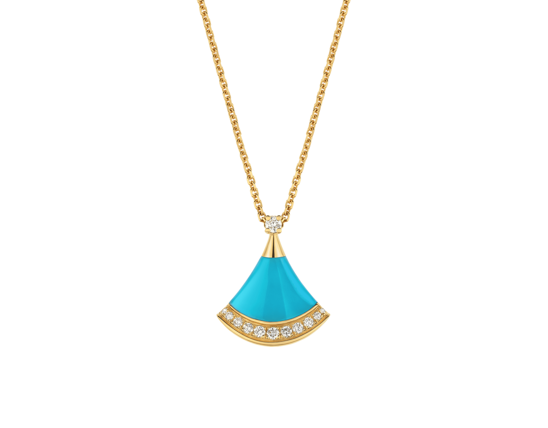 Carave Paris Diva Fan Onyx Diamond Pendant Necklace in Rose Gold